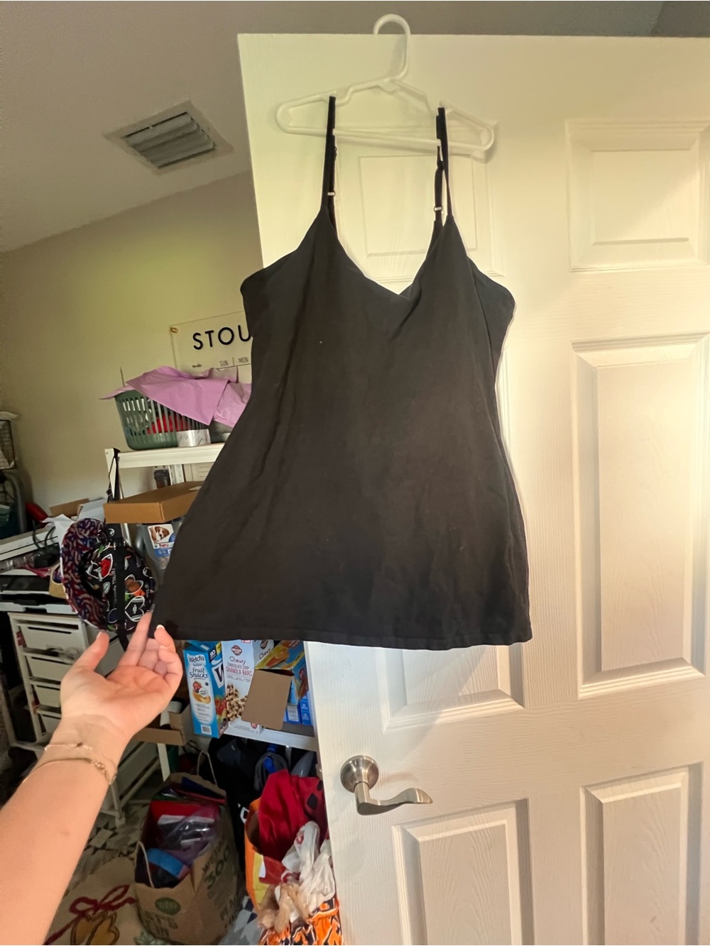 Abound Black V-Neck Adjustable Strap Camisole